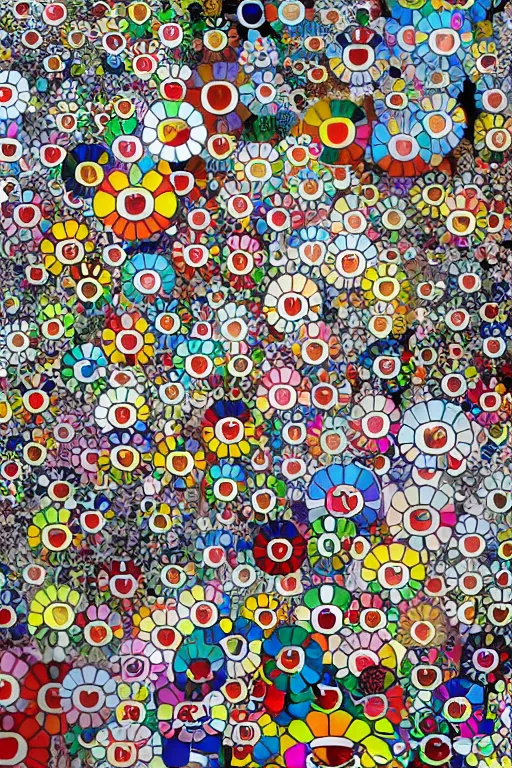 Prompt: artwork by Takashi Murakami