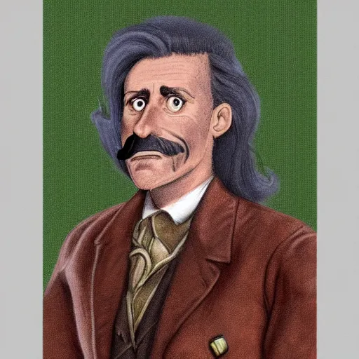 Image similar to portrait of dr. livesey from the soviet cartoon treasure island, highly detailed, centered, digital painting