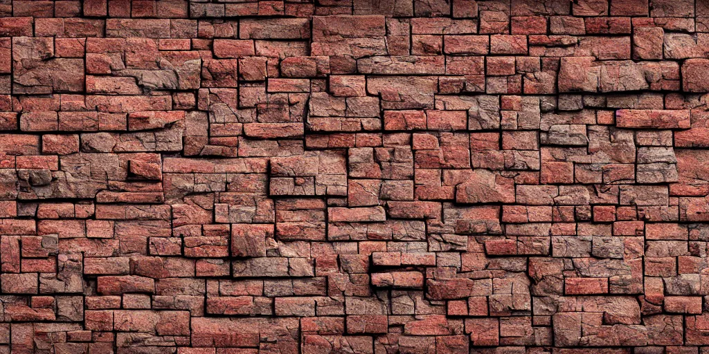 Image similar to a front on photograph of a brick wall, concept art, 4 k, unreal render, octane, trending on artstation, hyper realistic