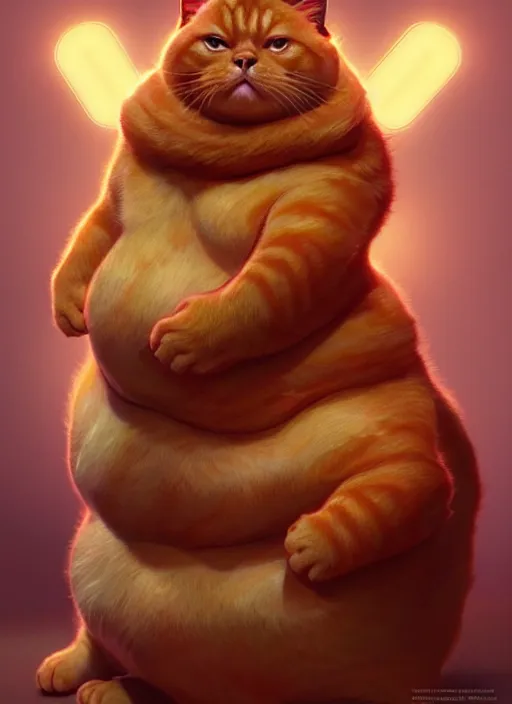 Prompt: a fat ginger cat as jabra the hutt, star wars, beautiful glowing lights, sci - fi, stunning, intricate, elegant. highly detailed, digital painting. artstation. smooth. sharp focus. illustration. art by artgerm and greg rutkowski and alphonse mucha