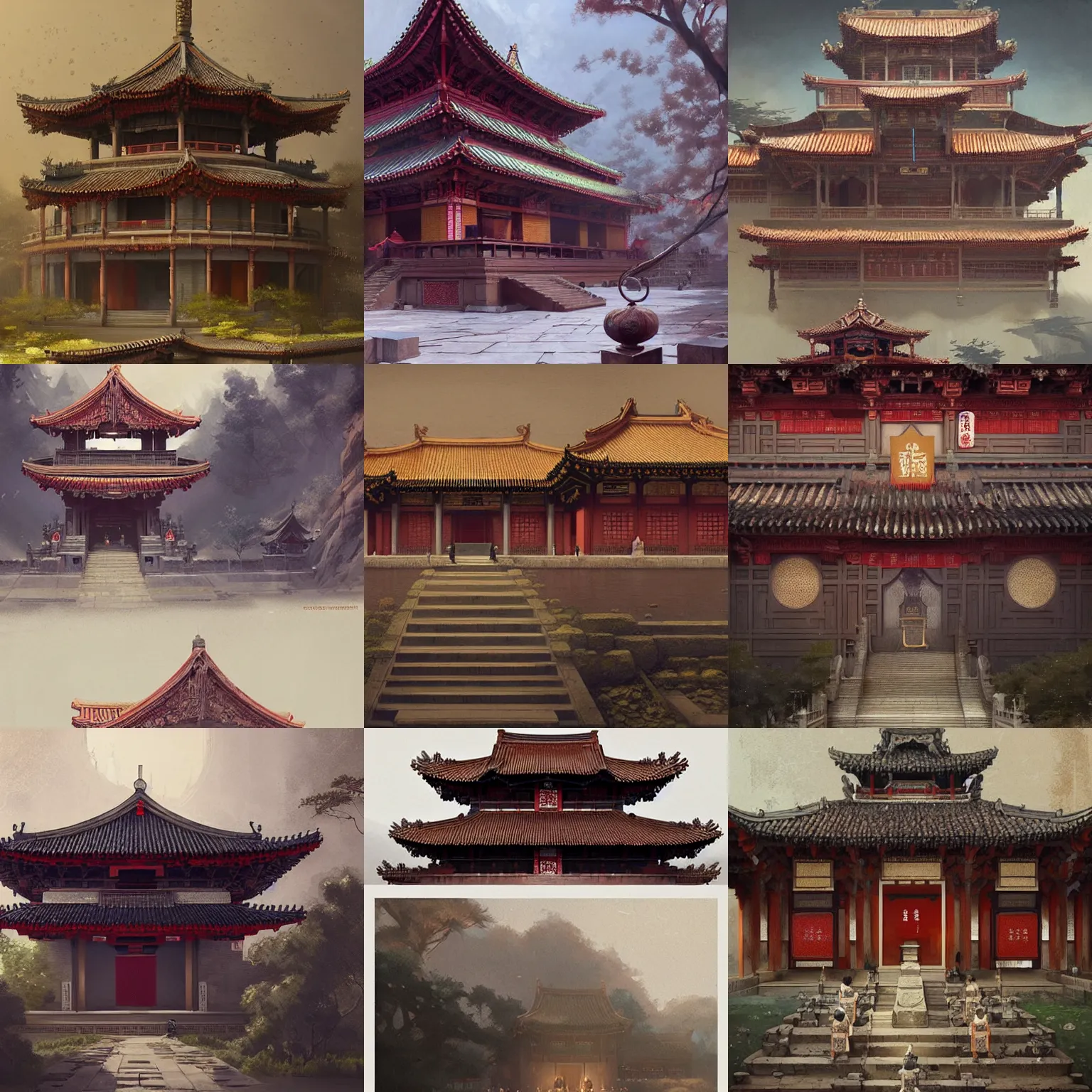 Prompt: confucian architecture and symbols by greg rutkowski, trending on artstation, favorites on deviantart, high quality art. artwork masterpieces, award winning