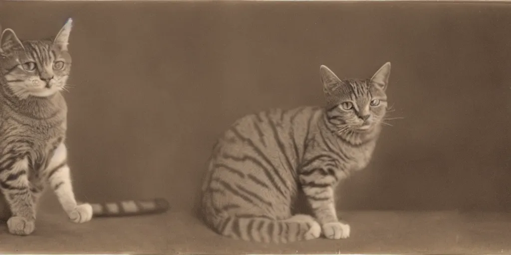 Prompt: stereoscopic image of a cat