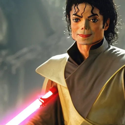 Image similar to Michael Jackson as anakin skywalker in star wars episode 3, 8k resolution, full HD, cinematic lighting, award winning, anatomically correct