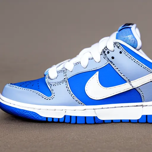 a press photograph of nike dunk low baby blue and | Stable Diffusion ...