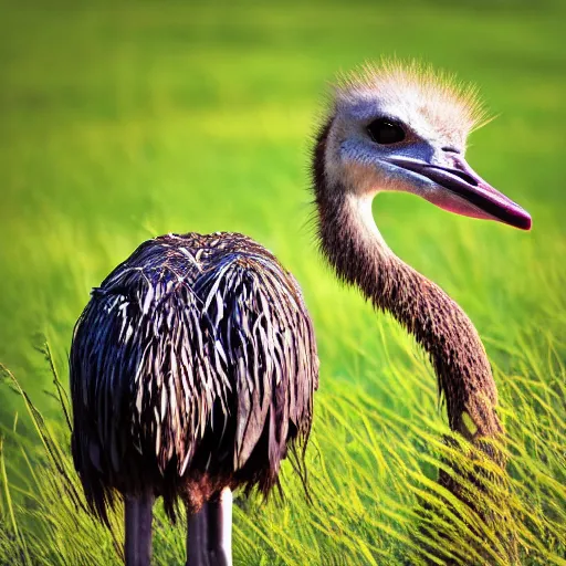 Prompt: photorealistic nature photography ostrich