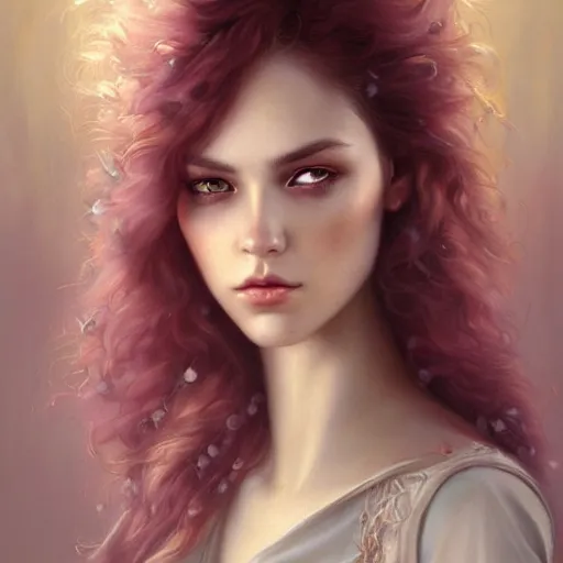 Image similar to a painting of a beautiful women with long hair, a detailed painting by tom bagshaw, featured on cgsociety, fantasy art, detailed painting, deviantart, deviantart hd