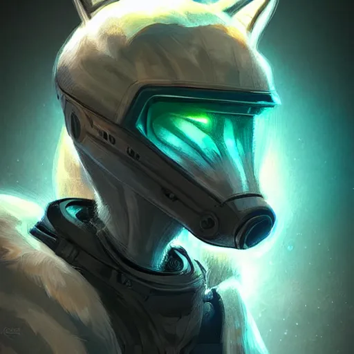 Image similar to a space fox, portrait, sci fi style, modern look, digital art, traveling through time and space, expressive lighting, aura, beautiful
