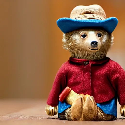 Image similar to paddington bear living in a matchbox