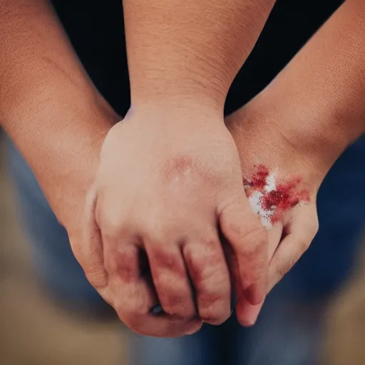 Prompt: close-up photo of a person's hands