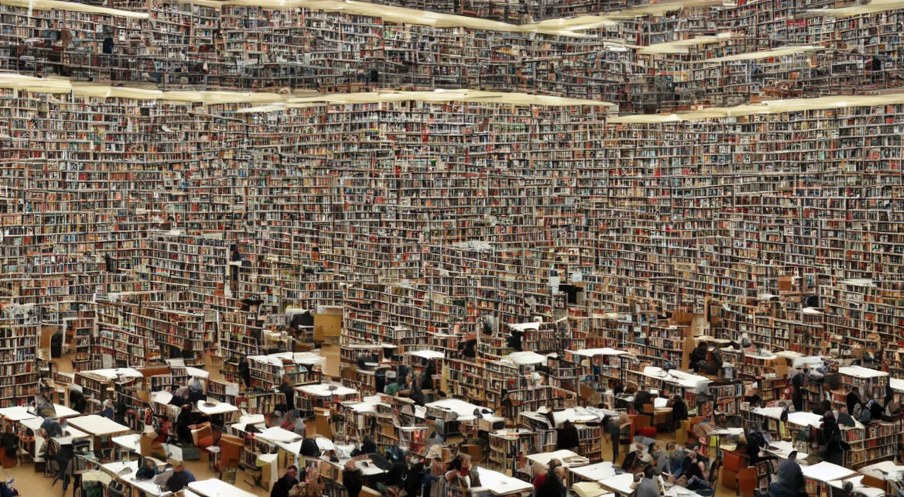 Prompt: the biggest library of sandwiches in the world, photo by Reuters