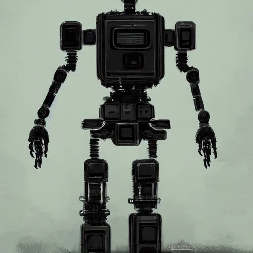 Prompt: A full body portrait of a robot by Juan Pablo Roldan