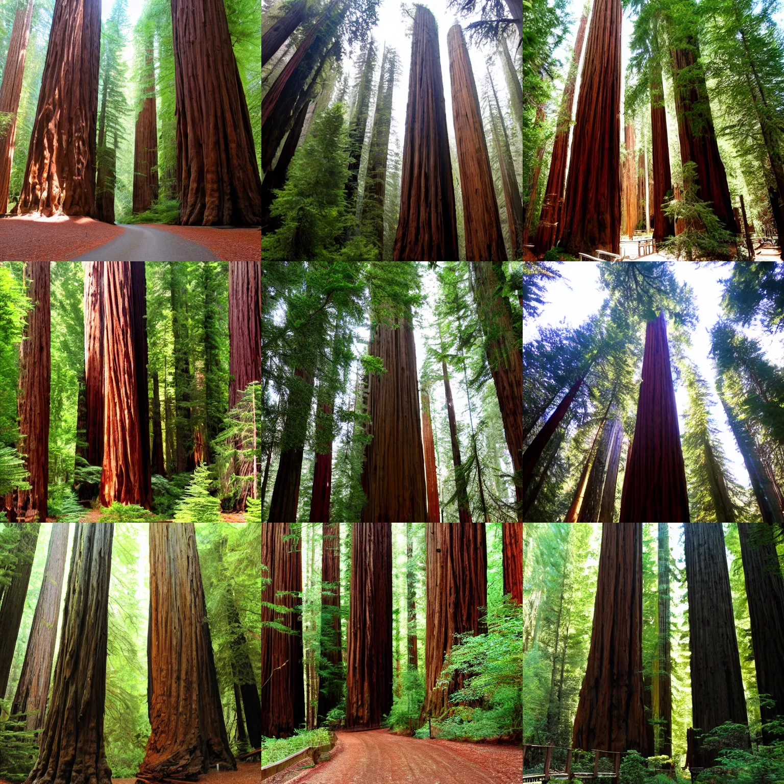 Prompt: Giant Redwood forest