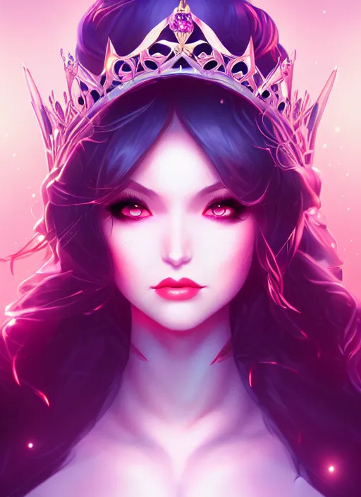 Prompt: queen of the night, highly detailed, artgerm style, artstation, soft light, sharp focus, illustration, character design, concept art