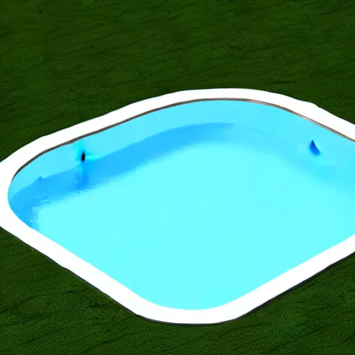 Prompt: a pool in the shape of a cup of tea