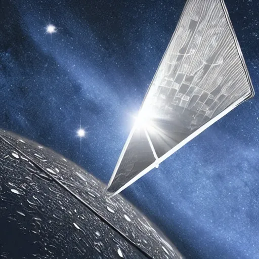 Image similar to giant solar sail floating in space