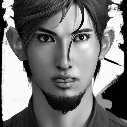 Prompt: an immortal cultivator as an absurdly handsome, elegant, young anime man, ultrafine hyperrealistic detailed face illustration by kim jung gi, irakli nadar, intricate linework, sharp focus, bright colors, matte, final fantasy, unreal engine highly rendered, global illumination, radiant light, intricate environment