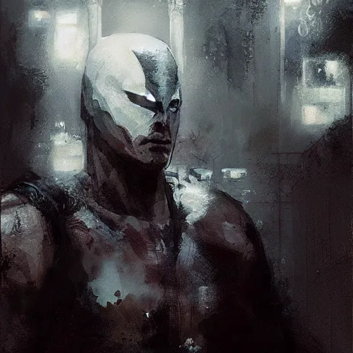 Prompt: moonknight painted by jeremy mann