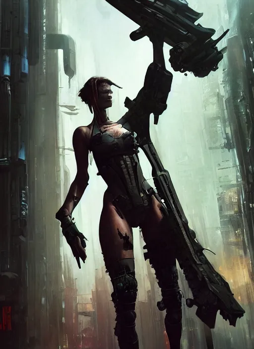 Prompt: hyper realistic photo of prehistoric cyberpunk milla jovovich, full body, rule of thirds, conceptart, saturated colors, cinematic, greg rutkowski, brom, james gurney, mignola, craig mullins, artstation, cgsociety