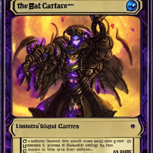 Image similar to magic the gathering card with starcraft character