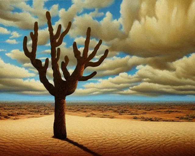 Image similar to a painting of a tree in the desert, an airbrush painting by breyten breytenbach, detailed sand pattern, cgsociety, neo - primitivism, airbrush art, dystopian art, apocalypse landscape