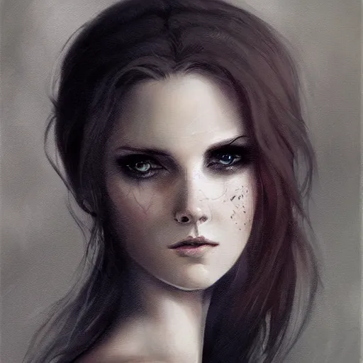 Image similar to a painting in the style of charlie bowater and in the style of charles dulac.