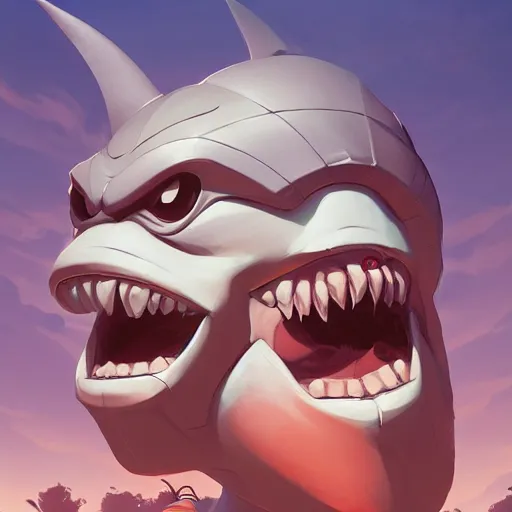 Image similar to face icon stylized minimalist street sharks, loftis, cory behance hd by jesper ejsing, by rhads, makoto shinkai and lois van baarle, ilya kuvshinov, rossdraws global illumination