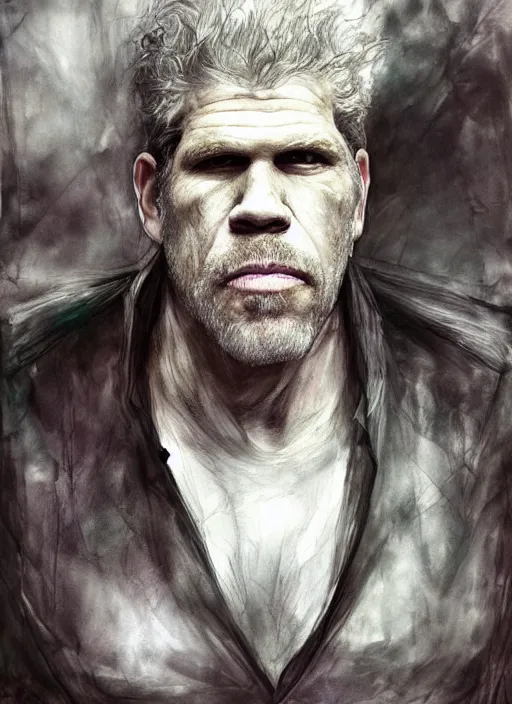 Image similar to ron perlman by agnes cecile