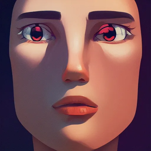 Image similar to face icon stylized minimalist rockoa €™ s modern life, loftis, cory behance hd by jesper ejsing, by rhads, makoto shinkai and lois van baarle, ilya kuvshinov, rossdraws global illumination