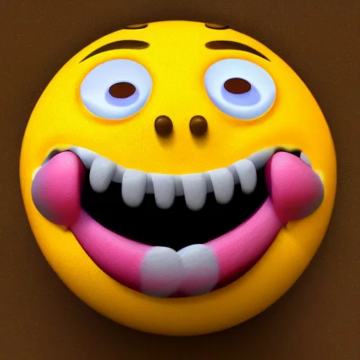 Image similar to emoji funny happy smilley 3d cartoon Digital art midjourney stylized