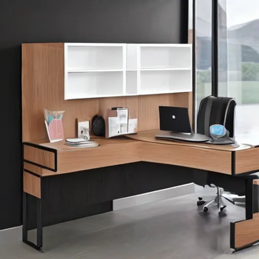 Prompt: interesting desk design, hyper realistic, hd,