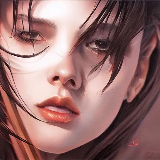 Image similar to a beautiful painting representative of the art style of artgerm and wlop and james cameron