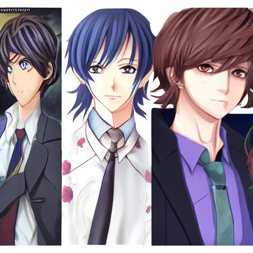 Prompt: new anime otome game characters, detailed n - 6