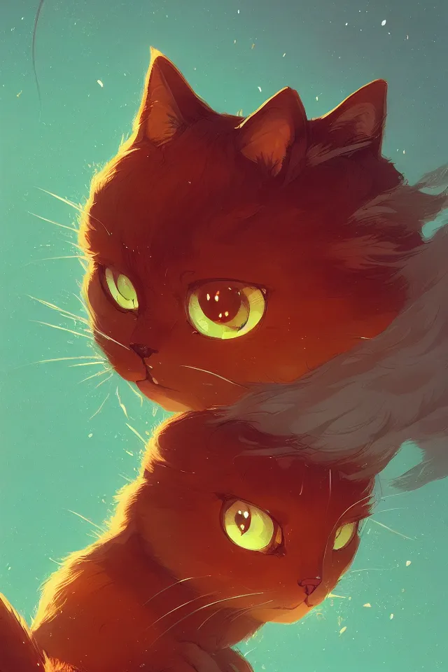 Image similar to cute cat, by victo ngai and andreas rocha and greg rutkowski, trending on artstation, unreal engine, 8 k hd wallpaperjpeg artifact, blur, artfact