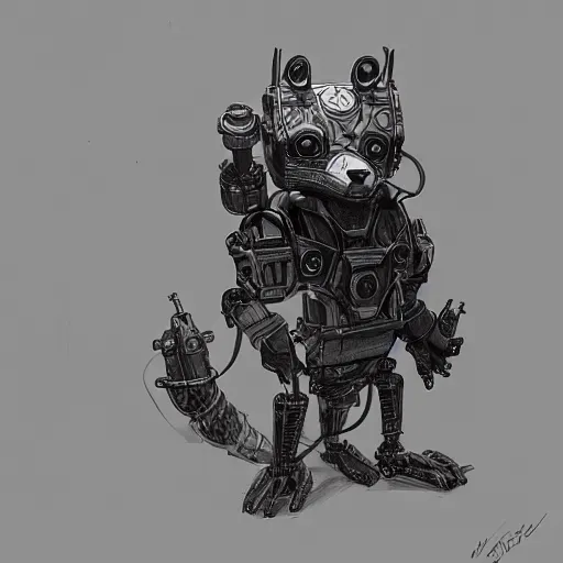 Image similar to a robotic fox by viktor antonov, mechanic, dishonored, concept art, intricate, detailed, dramatic, artstation