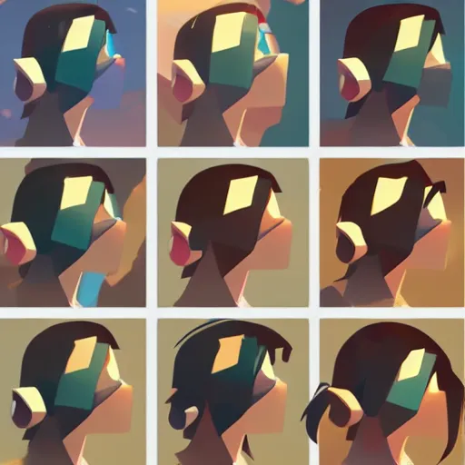 Image similar to face icon stylized minimalist nintendo, loftis, cory behance hd by jesper ejsing, by rhads, makoto shinkai and lois van baarle, ilya kuvshinov, rossdraws global illumination