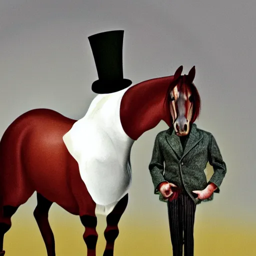 Image similar to horse with tophat