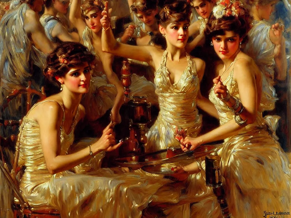 Image similar to highly detailed painting by gaston bussiere, j. c. leyendecker 8 k