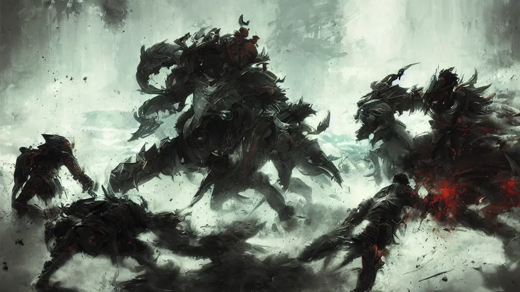 Image similar to the final battle by ruan jia,