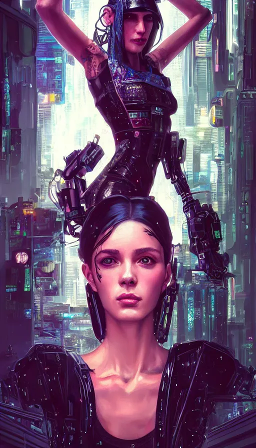 Image similar to cyberpunk, perfectly-centered-Portrait of the most beautiful woman on the planet, 80s fashion, high fashion, sweaty, high heels, insane, intricate, highly detailed, digital painting, artstation, concept art, smooth, sharp focus, illustration, Unreal Engine 5, 8K, art by artgerm and greg rutkowski and alphonse mucha