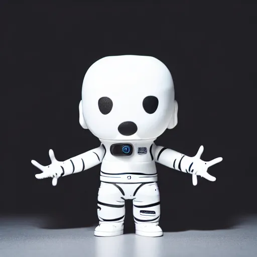 Image similar to an all white art vinyl figure with a microwave oven for a head, in the style of kidrobot, sket - one x iamretro, kenny wong x pop mart, space molly, frank kozik, guggimon, studio lighting, subsurface diffusion, 8 k