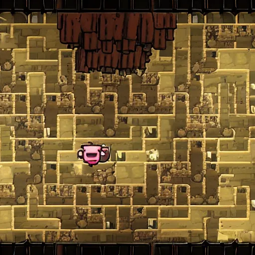 Image similar to screenshot from a game binding of isaac