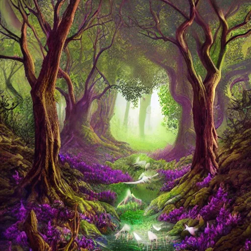 Image similar to Mystical forest, fantasy art