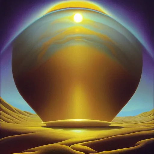 Prompt: visions of xanadu by vladimir kush, oil on canvas