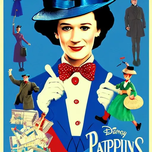 Image similar to Mary Poppins propaganda poster