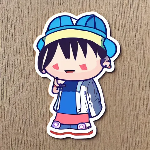 Prompt: kawaii boy sticker