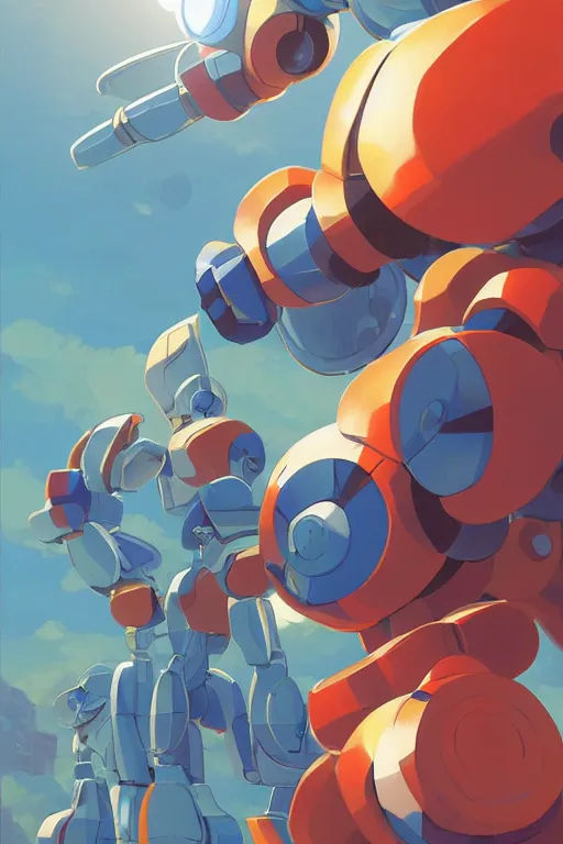 Image similar to metabots medabots medarotto medarot robot minimalist comics, behance hd by jesper ejsing, by rhads, makoto shinkai and lois van baarle, ilya kuvshinov, rossdraws global illumination ray tracing hdr radiating a glowing aura