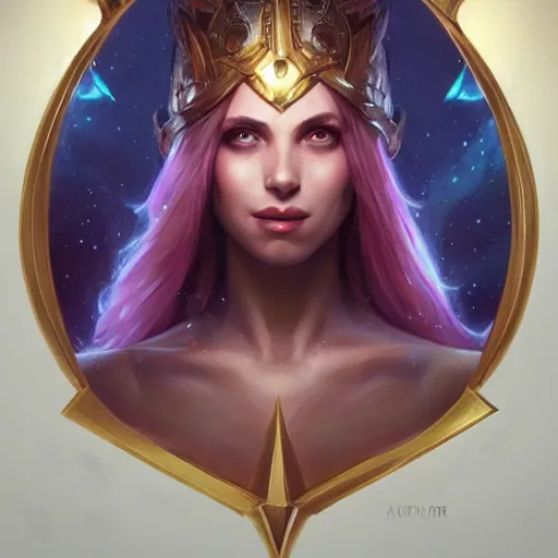 Image similar to star goddess, d & d, fantasy, portrait, highly detailed, digital painting, trending on artstation, concept art, sharp focus, illustration, art by artgerm and greg rutkowski and magali villeneuve