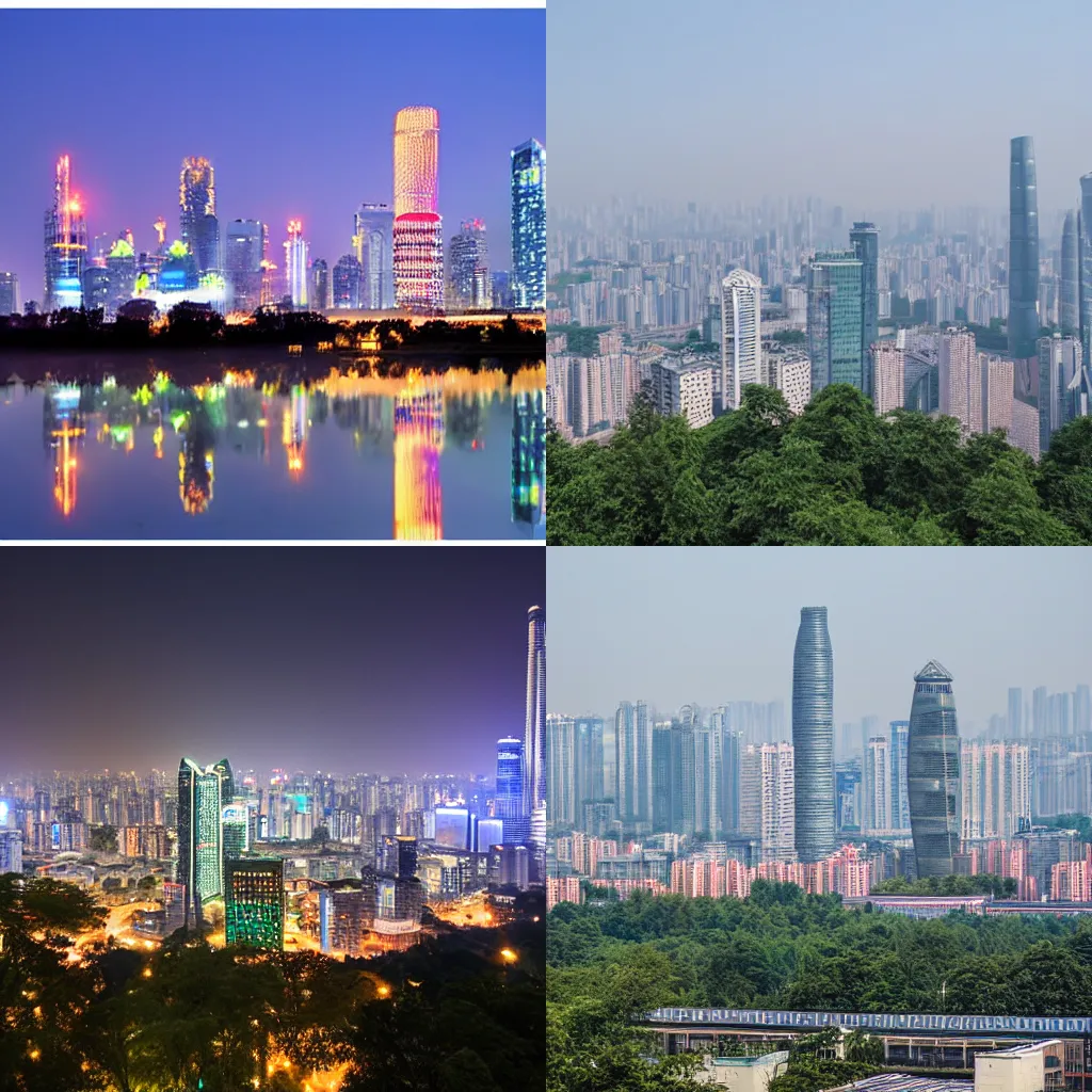 Prompt: nanjing city skyline