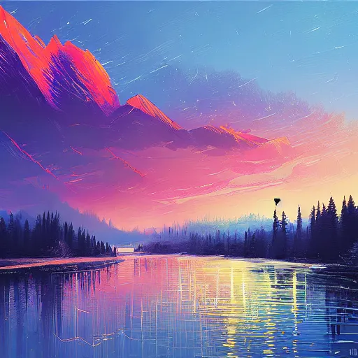 Image similar to A Landscape by Alena Aenami