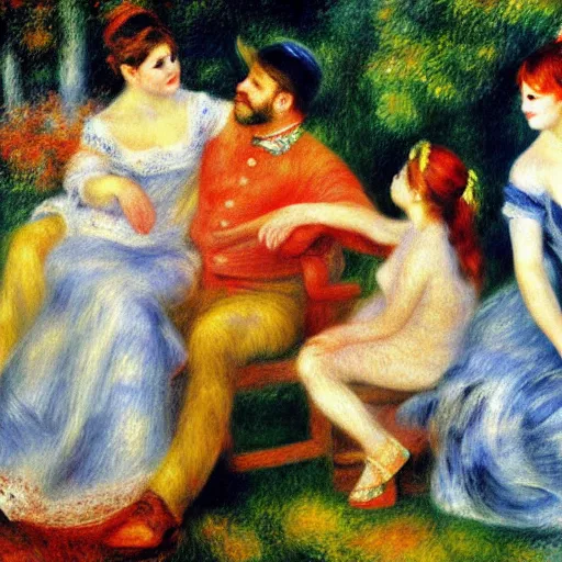 Prompt: a beautiful painting by renoir